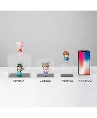 Yigii Clear Acrylic Display Box for Collectibles, Easy Assembly, Multi-functional Storage