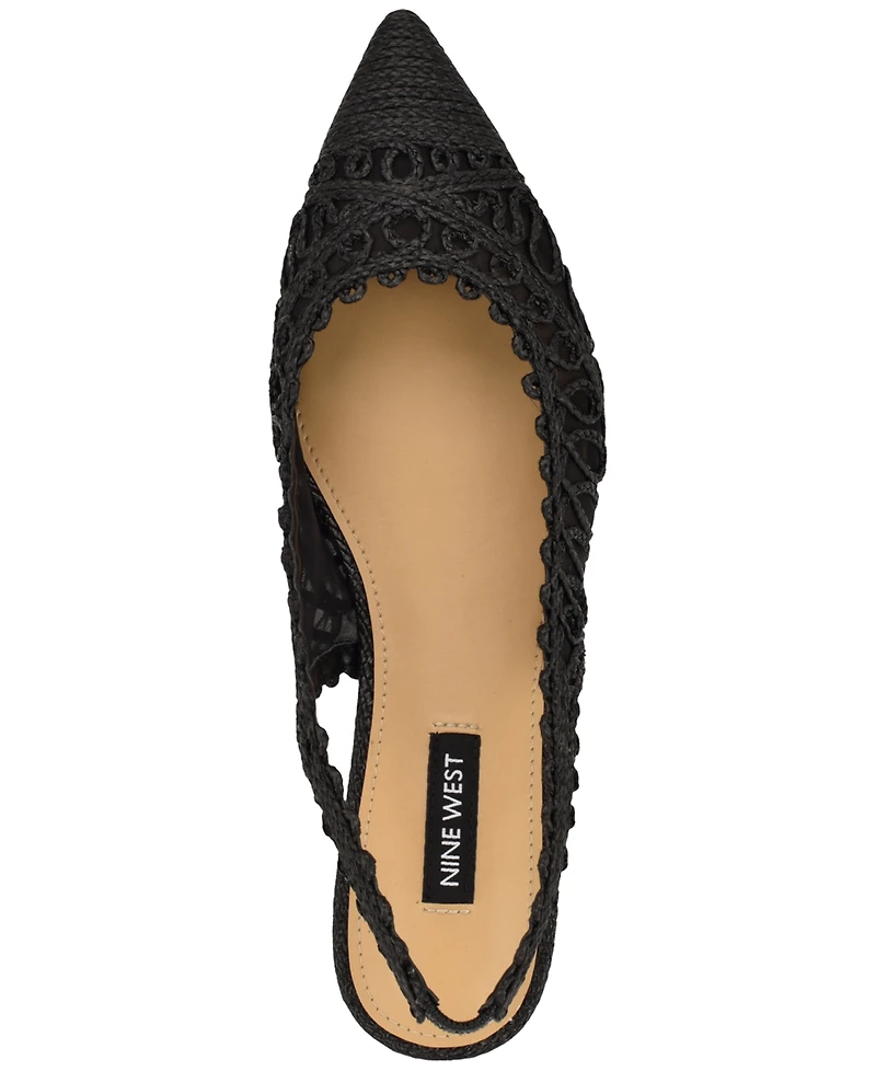 Nine West Women's Jovias Pointed Toe Slingback Dress Flats