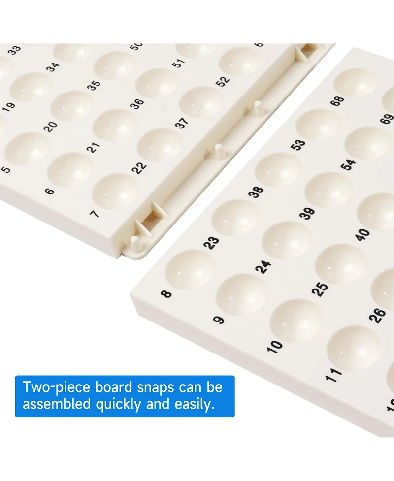 Gse Games & Sports Expert Bingo Master Board for 7/8" Bingo Balls, Plastic Bingo Calling Board for Bingo Game