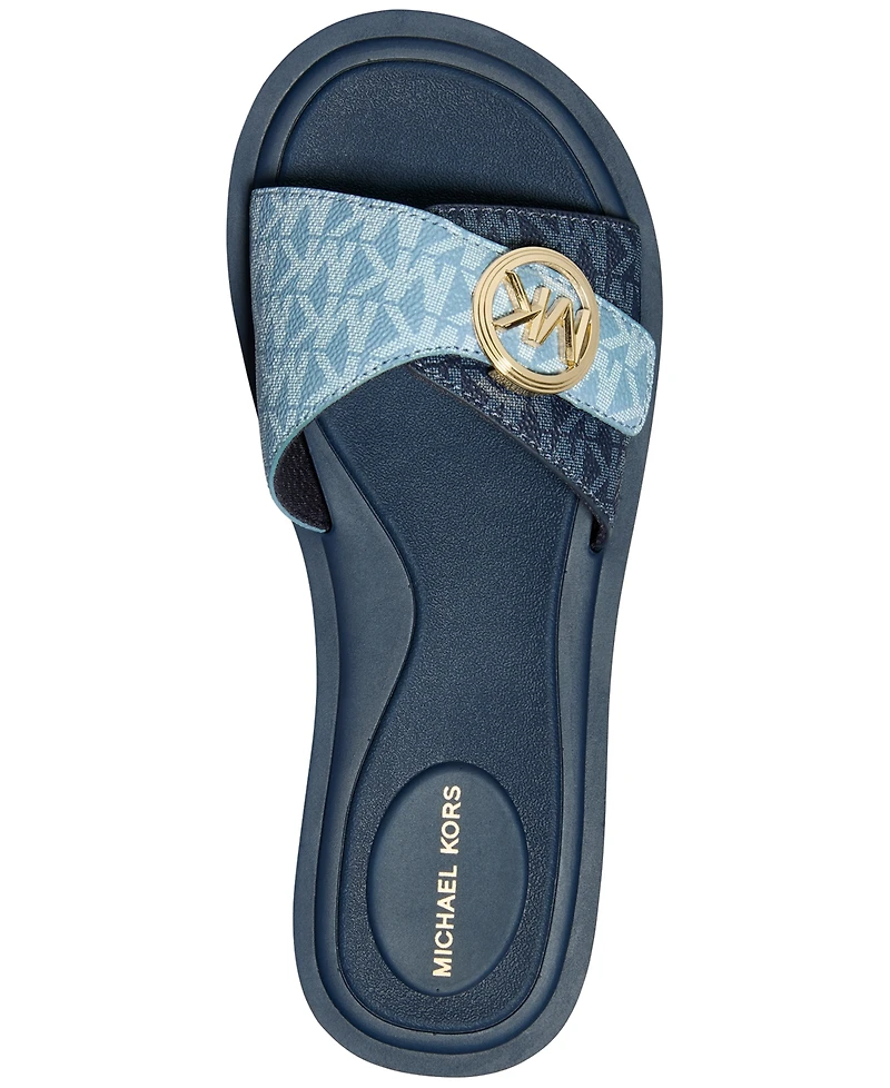 Michael Kors Women's Open Toe Mk Pool Slides Sandals