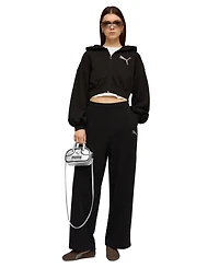 Puma Women's Essentials Graphic Bedazzled Full-Zip Hoodie