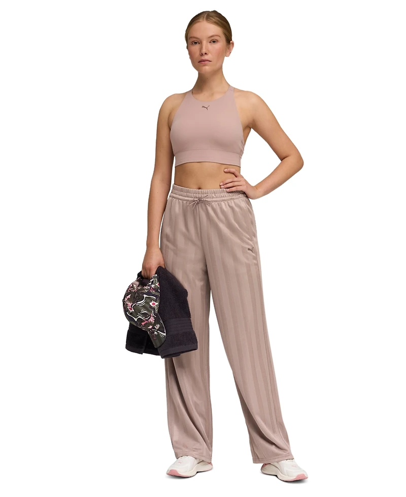 Puma Women's Wide-Leg Relaxed Fit Jersey Pants