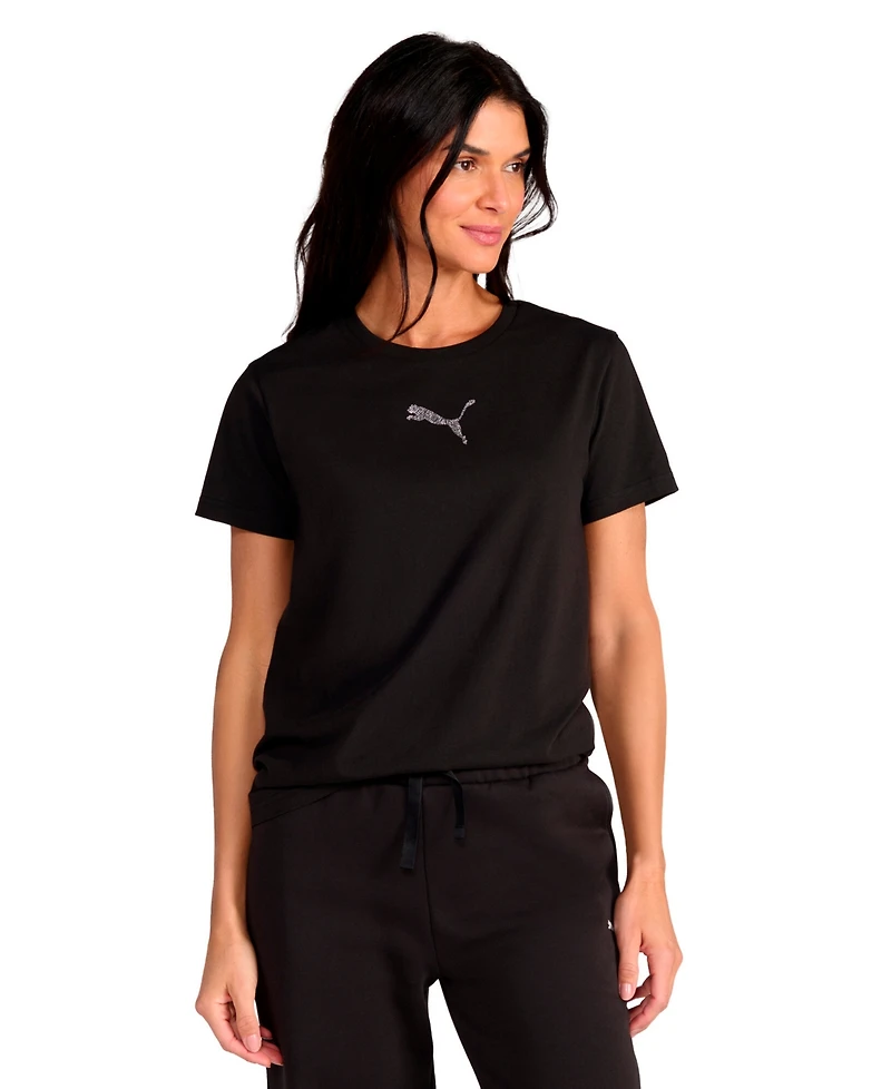 Puma Women's Rhinestone Cat T-Shirt