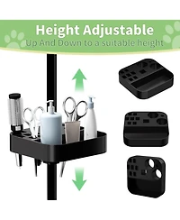 Aostirmotor 47" Professional Dog Grooming Table, X-Lift Foldable Adjustable Height with Nooses & Tool Organizer,Black
