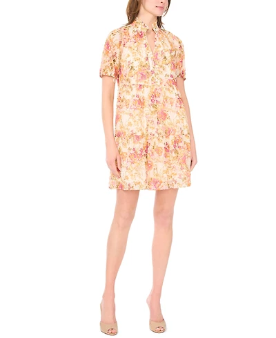 Msk Women's Short-Sleeve Babydoll Dress