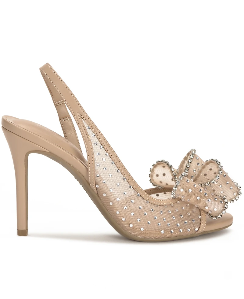 I.n.c. International Concepts Women's Hallee Round Toe Embellished Mesh Sandals, Macy's Exclusive