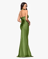 Betsy & Adam Petite Long Halter Dress