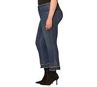 Democracy Plus Ab Solution Double Layer Fray Hem Studs Jeans