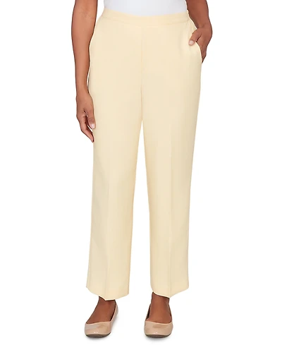Alfred Dunner Petite Al Fresco Tailored Flat Front Pants