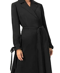 Ivonne Women's Long Sleeve Wrap Midi Dress