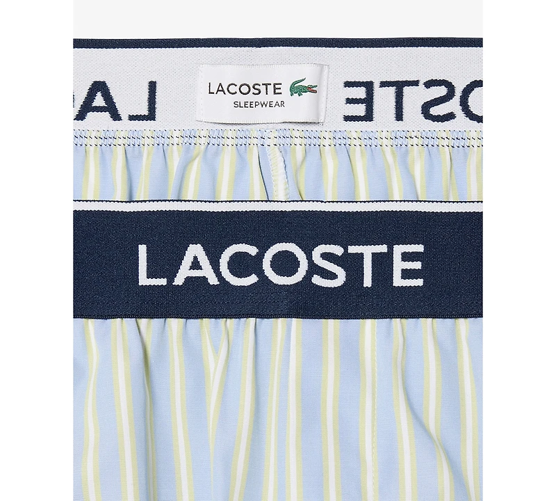 Lacoste Men's Loungewear Striped Straight-Fit Shorts