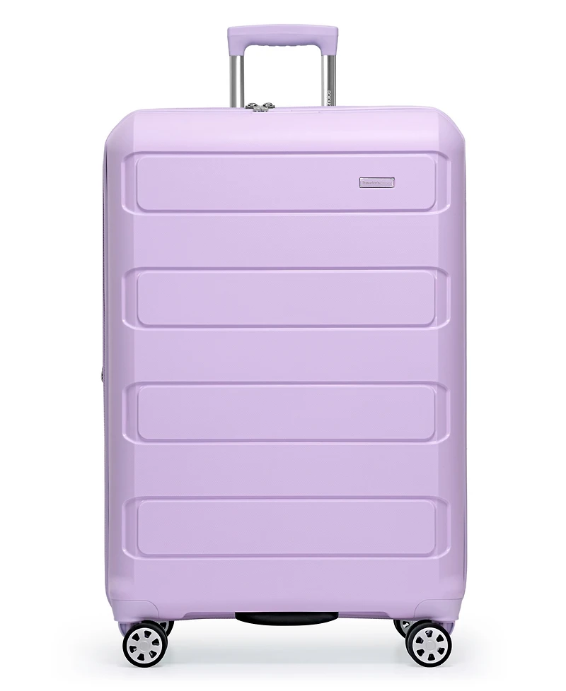 Traveler's Choice Pagosa Large Checked Hardside Expandable Spinner Luggage