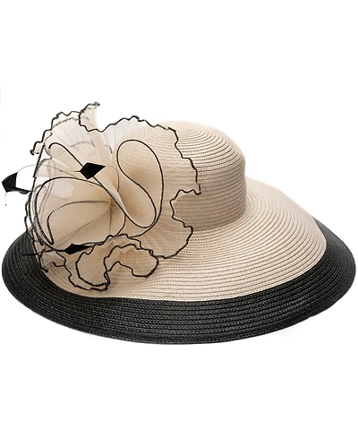 August Hats Two-Tone Extra Wide Brim Hat