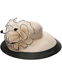 August Hats Two-Tone Extra Wide Brim Hat