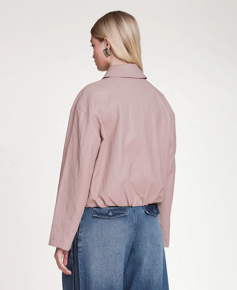 Avec Les Filles Women's Draped Zip Jacket