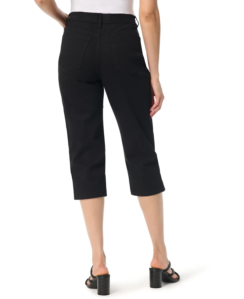 Gloria Vanderbilt Women's Amanda Printed Slit Capri Jeans