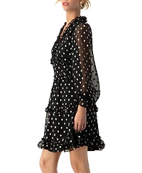 Ivonne Women's Polka Dot Ruffled Short Dress