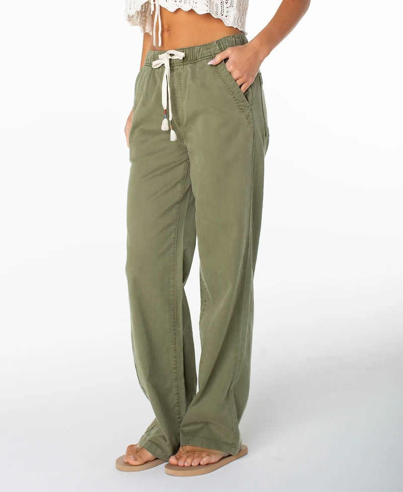 Roxy Women's Sunset Dream Mid-Rise Twill Pants