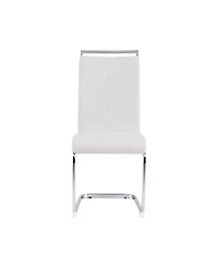 Streamdale Furniture Pu Leather Dining Chairs - Set of 4 - White