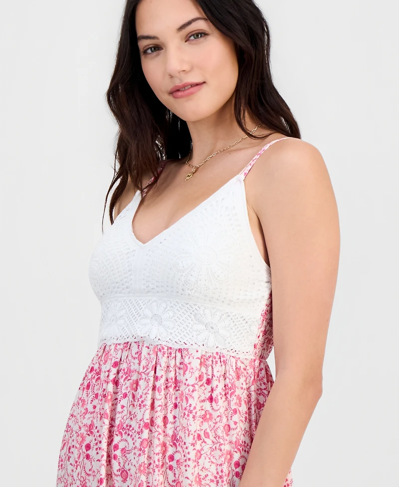 Madden Girl Juniors' Crochet Maxi Dress