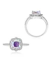 Macy's Aurora Borealis (4.37 ct. t.w.) & Cubic Zirconia Cushion Ring
