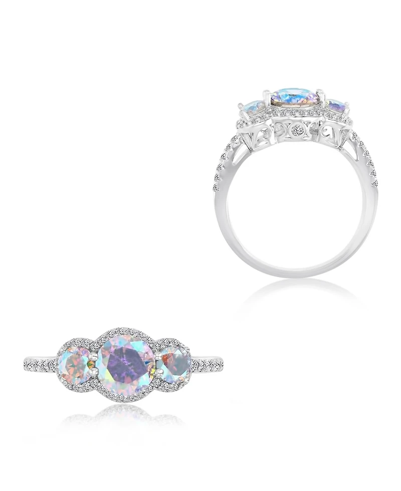 Macy's Cubic Zirconia (2.812 ct. t.w.) and Aurora Borealis (2.81 Round Pave Ring