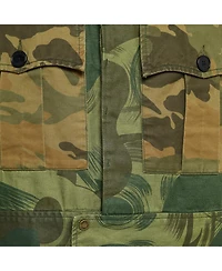 Pre-Owned Zadig & Voltaire Women's Military Green Camouflage Cotton Blend Button Front Jacket