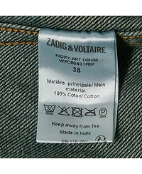 Pre-Owned Zadig & Voltaire Women's Blue Denim Button Front Kioky Art Jacket