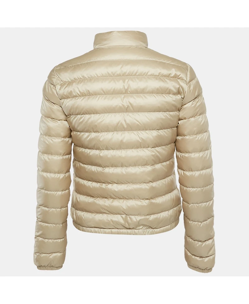 Pre-Owned Moncler Women's Beige Nylon Padded Lans Down Jacket