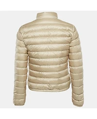 Pre-Owned Moncler Women's Beige Nylon Padded Lans Down Jacket