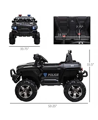 Hongge 12V Kids Ride On Police Truck with Remote Control