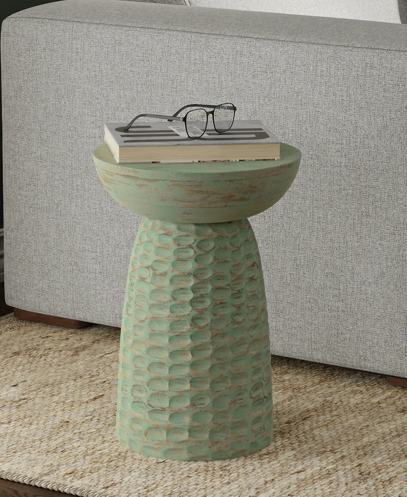 Simpli Home Boyd 13" Mango Wood Solid Accent Table