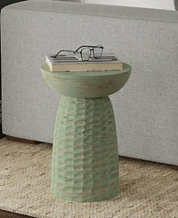 Simpli Home Boyd 13" Mango Wood Solid Accent Table