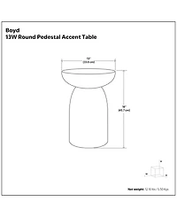 Simpli Home Boyd 13" Mango Wood Solid Stripe Accent Table