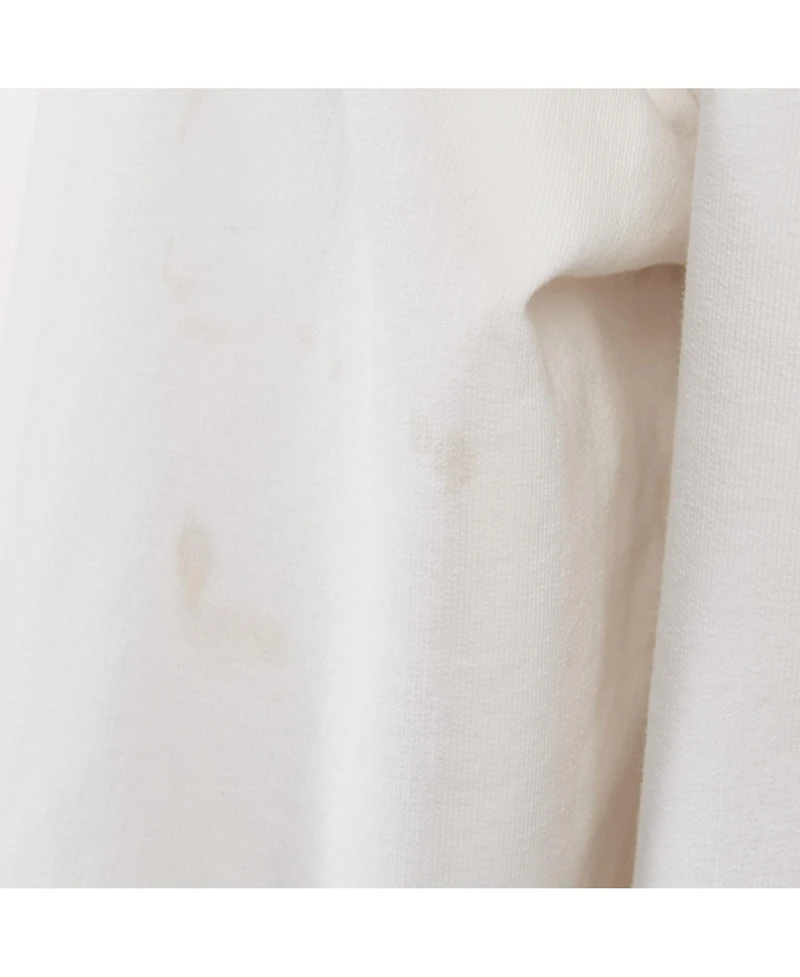 Pre-Owned Moschino Women's White Logo Print Cotton Knit Zip-Up Hoodie Jacket