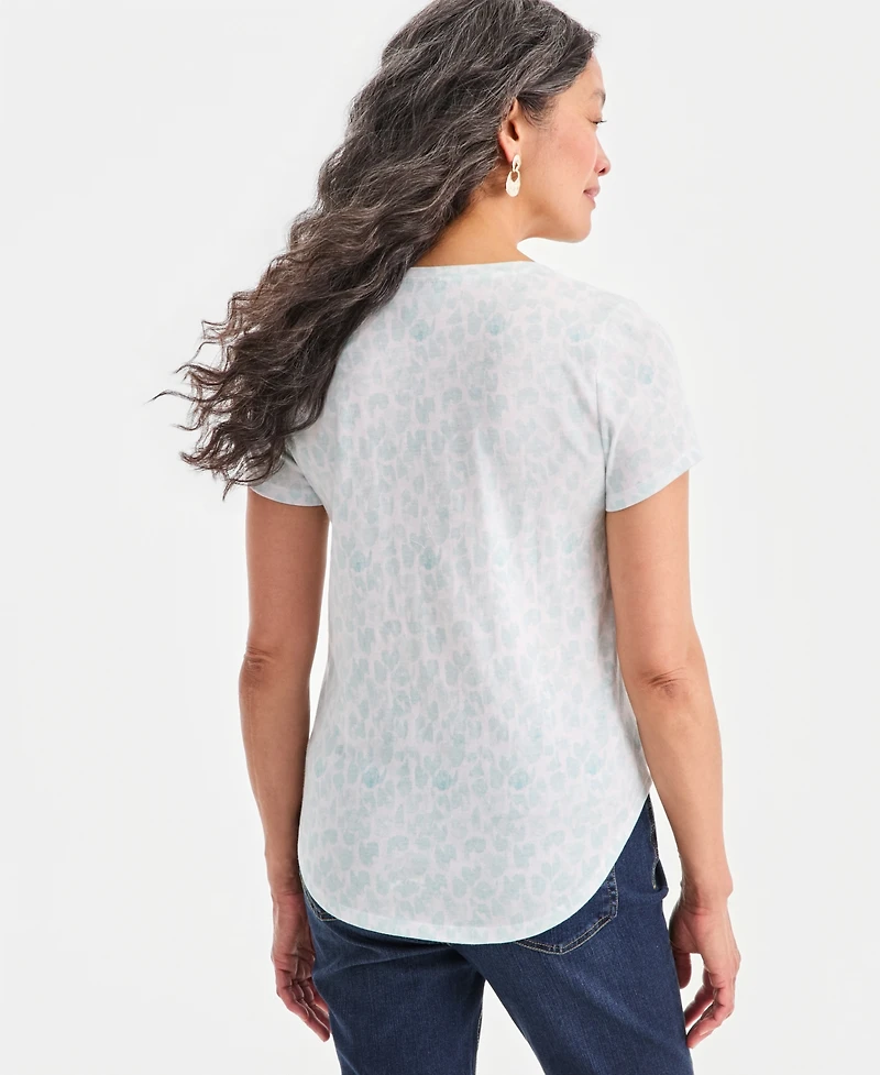Style & Co Petite Short-Sleeve Crew Neck T-Shirt, Macy's Exclusive