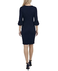 Ny Collection Petite 3/4 Sleeve Textured Knit Dress