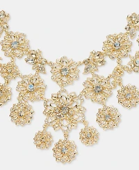 Marchesa Crystal Flower Statement Necklace, 16-1/2" + 3" extender