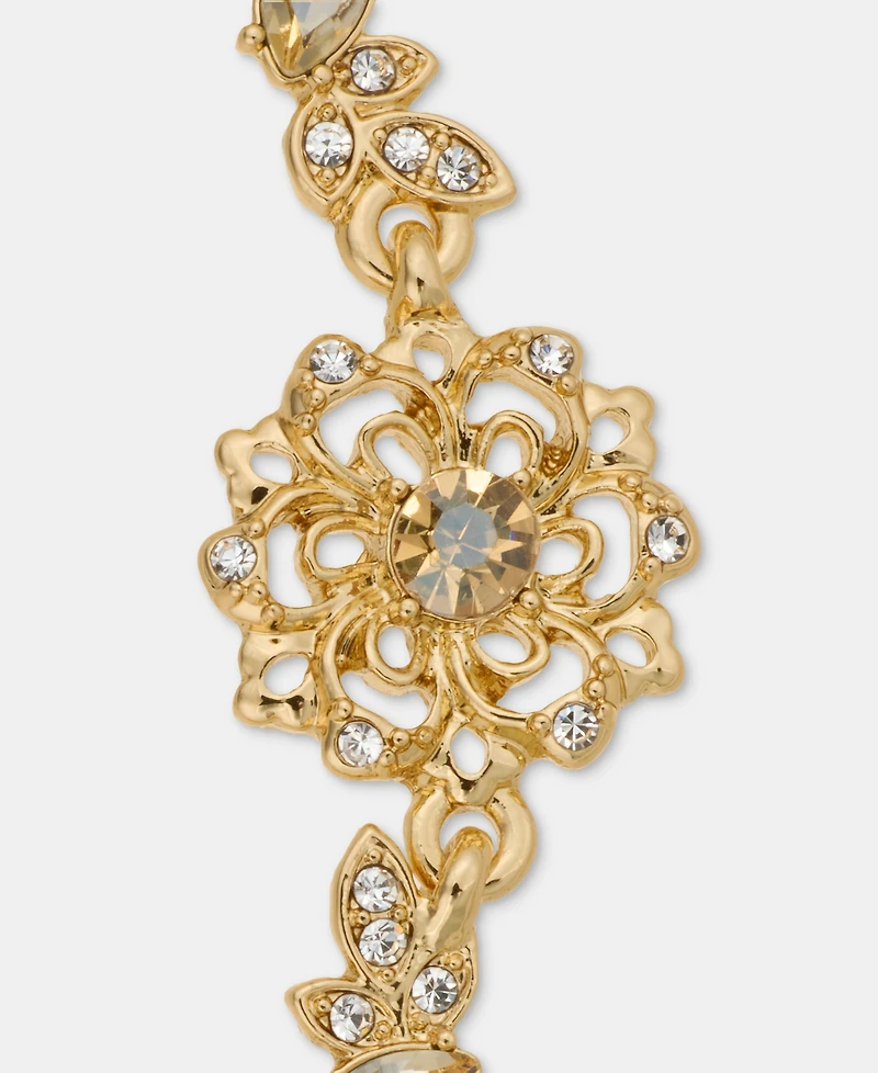 Marchesa Crystal Flower Flex Bracelet
