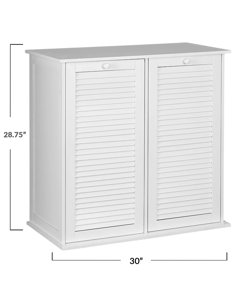 Household Essentials Tilt-out Cabinet Laundry Sorter with Shutter Front