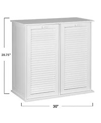 Household Essentials Tilt-out Cabinet Laundry Sorter with Shutter Front