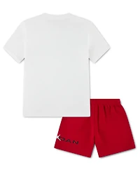 Jordan Boys' 4-7X Stretch T-Shirt & Shorts, 2-Piece Set