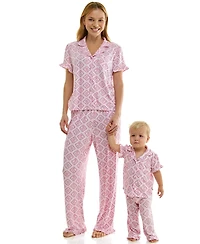 Sincerely Jules Women's Notch Collar Shirt & Pants, 2-Piece Set