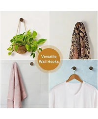 Yigii Handcrafted Walnut Wood Wall Hooks – Rustic Coat, Hat & Bag Organizer