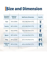 gaomon California King Bed Frame, Wood Platform Bed with Fluted Design, Low Profile BedFrame, Minimalist Bed Base with Noise-Free