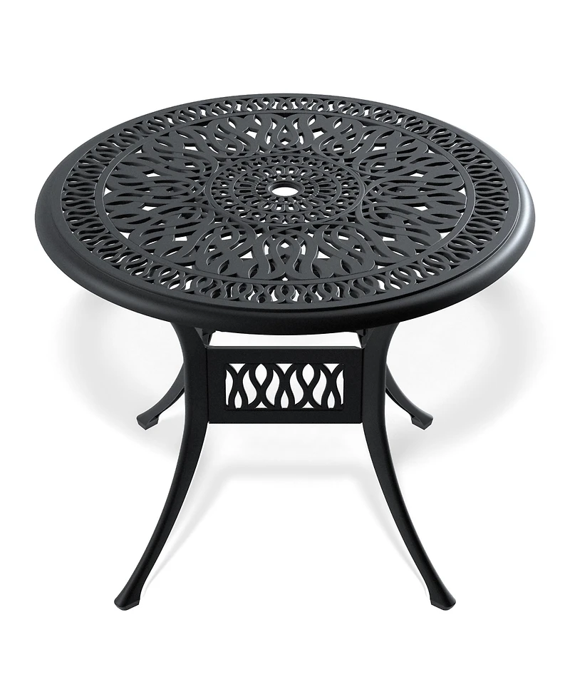 Flynama 5-Piece Set Of Cast Aluminum Patio Furniture With Cushions