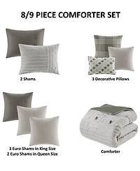 Madison Park Signature Essence Clipped Jacquard 10-Pc. Comforter Set, King