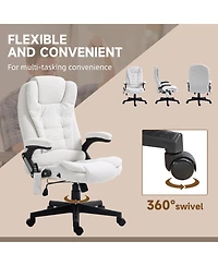 Boyel Living 6 Point Vibrating Massage Office Chair with Heat High Back Reclining Executive Chair