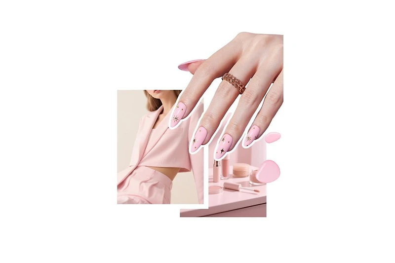 Beetles Nude Pink Gel Nail Polish Kit with Uv Led Light