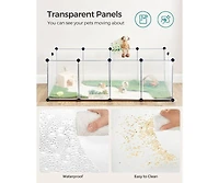 Cozito Cat Litter Box Enclosure with Removable Divider, Modular Pp Panels, Easy Assembly, 56.3" L